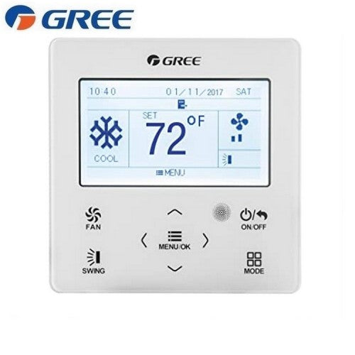 Commande filaire programmable Gree XK76 pour climatiseur cassette gainable console