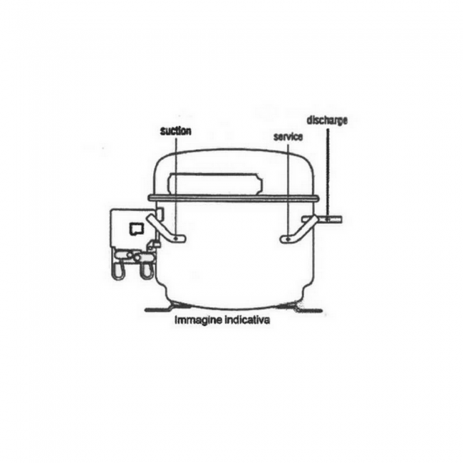 R600a LBP 1/8 Hp 6.60 cm3 Gas Compressor Secop ACC Cubigel Electrolux HTK70AA
