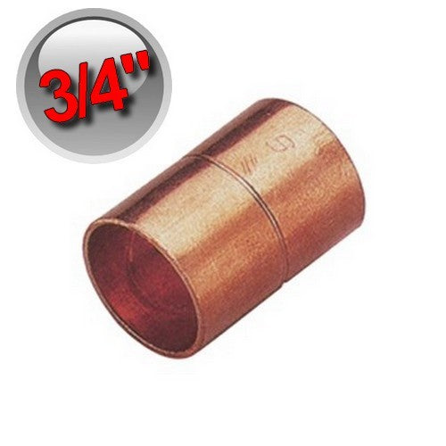 Copper solder sleeve 3/4'' - 19.05 mm