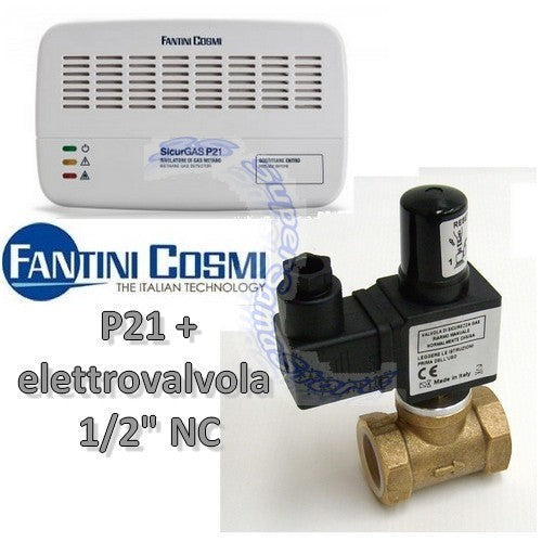 Kit de détection de fuites de méthane - P21 + électrovanne normalement fermée de 1/2 pouce