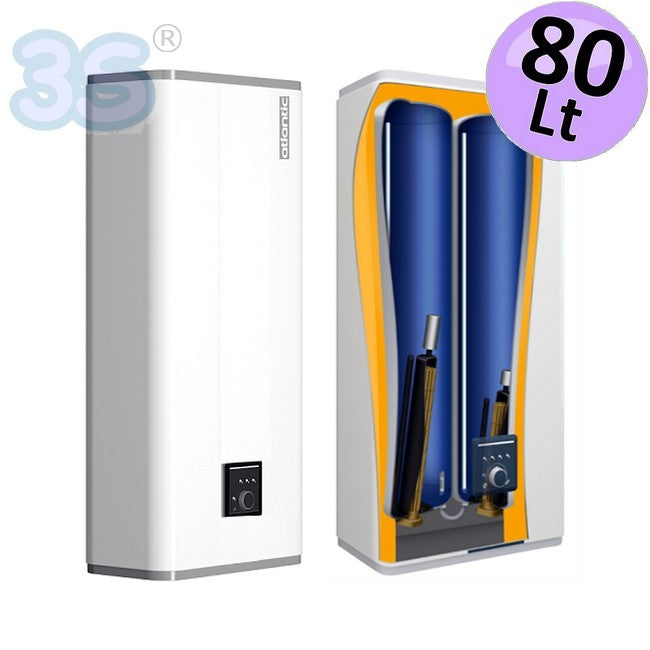 Chauffe-eau électrique VERTIGO Atlantic 80 l - installation verticale ou horizontale ultra-plate