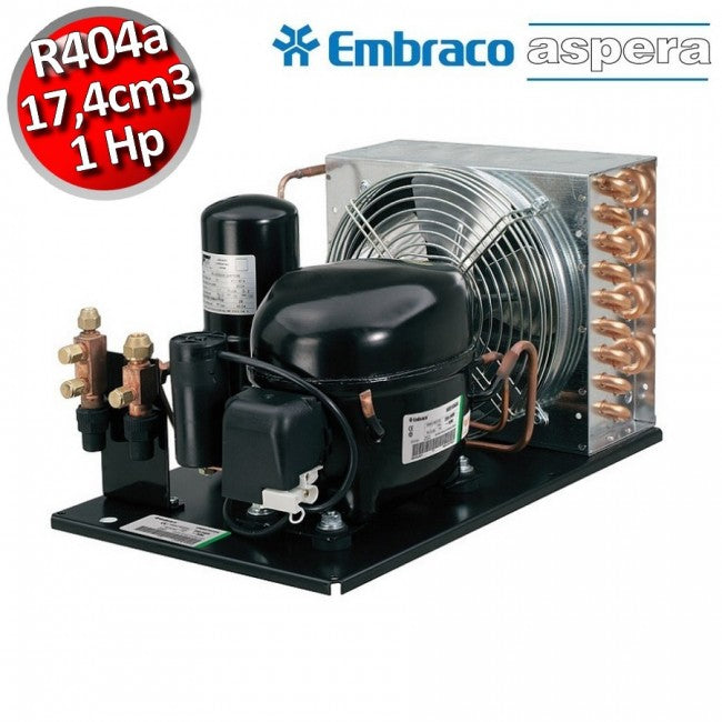 Groupe de condensation à vanne Embraco Aspera UNEK2178GK fonctionnant au gaz R404A LBP