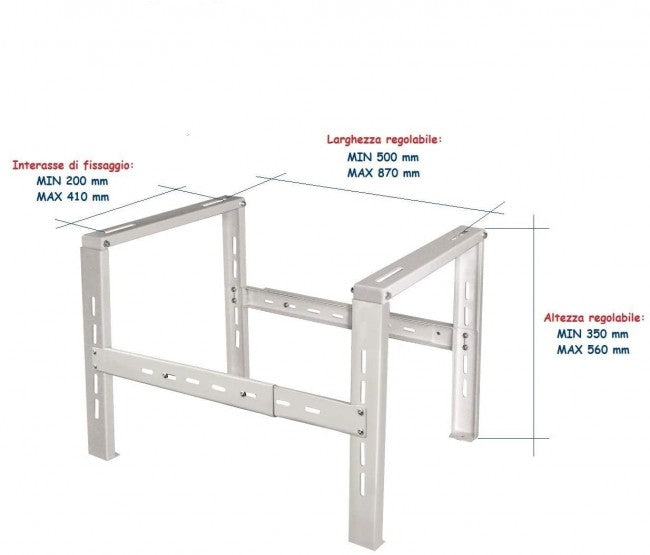 Support de sol télescopique pour climatiseurs - Support extensible
