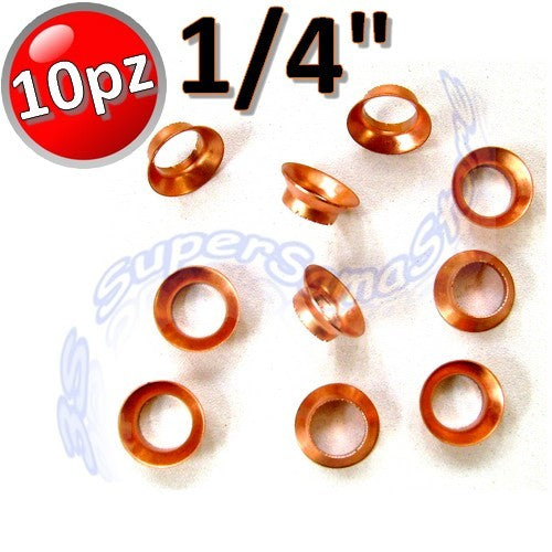 Joint conique en cuivre 1/4" SAE - Jeu de 10