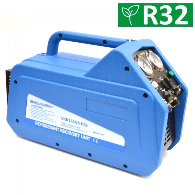 Unité de récupération de gaz avec séparation d'huile - 3/4 CV, également compatible avec les gaz R32 et R1234YF.