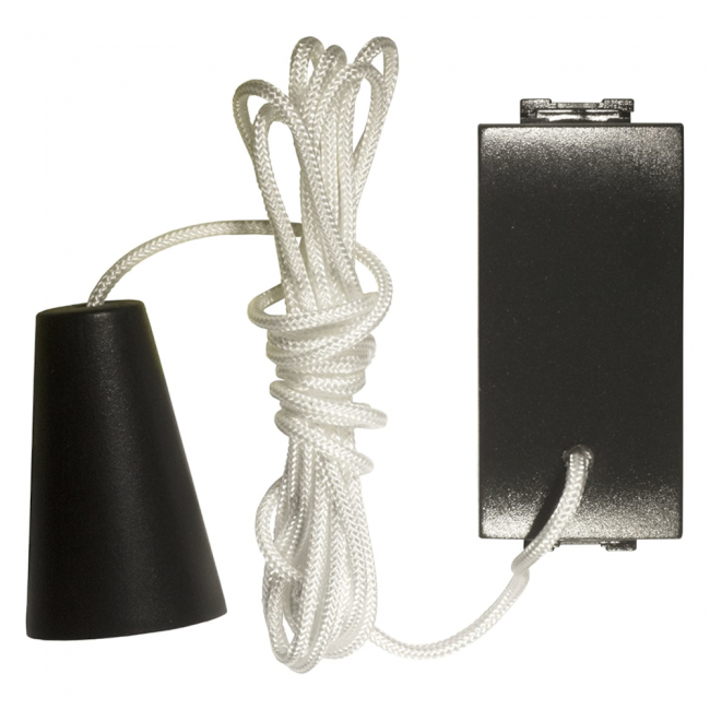 Bouton-poussoir unipolaire avec cordon 16 A Noir - Feb Elettrica
