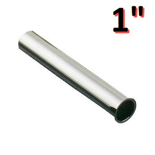 Tuyau avec bride de serrage pour siphons en laiton chromé Ø 26 mm