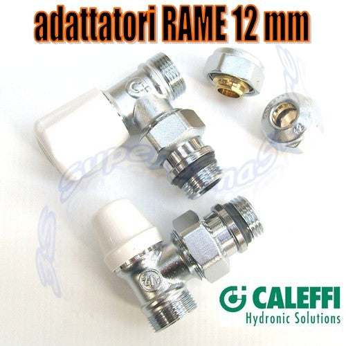 Kit porte-vanne adaptateur en cuivre Caleffi D.12