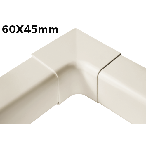 Raccord d'angle intérieur 60 x 45 mm - 8 pièces