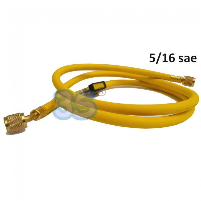 Tuyau flexible avec robinet SAE 5/16 intégré - JAUNE
