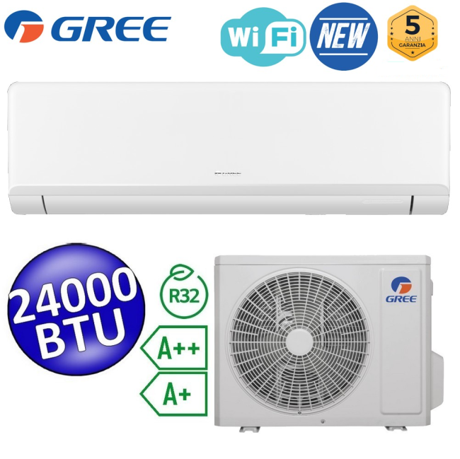 Climatiseur simple GREE NEWARI 24000 BTU A++/A+ WiFi Inverter