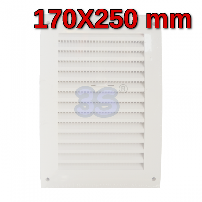 Grille pliante rectangulaire 17x25 cm en ABS blanc