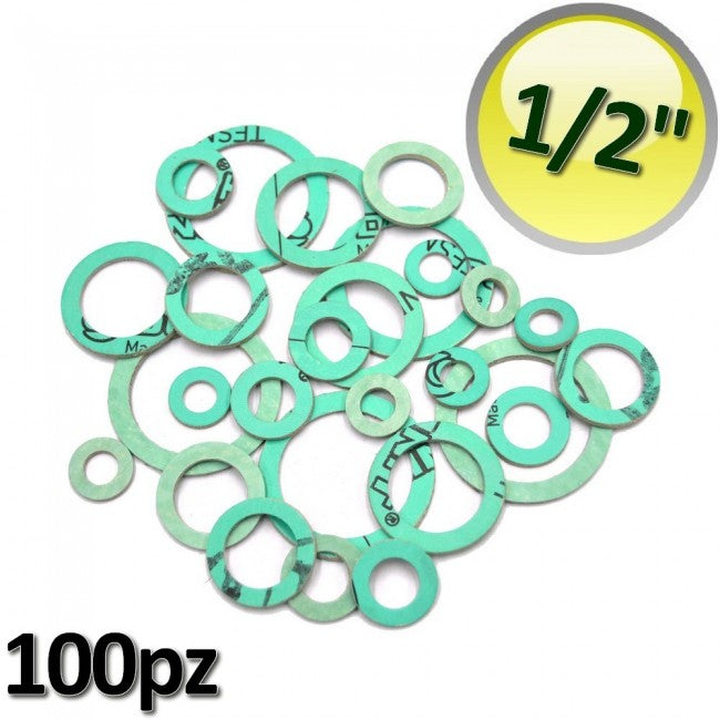Joints Ø 1/2'' sans amiante, épaisseur 2 mm, pour raccords d'eau sanitaire - sachet de 100 pièces