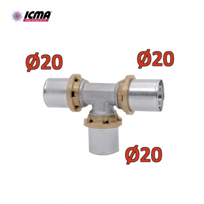 ICMA 406 - SEMPITER® crimp fitting TEE 20x20x20