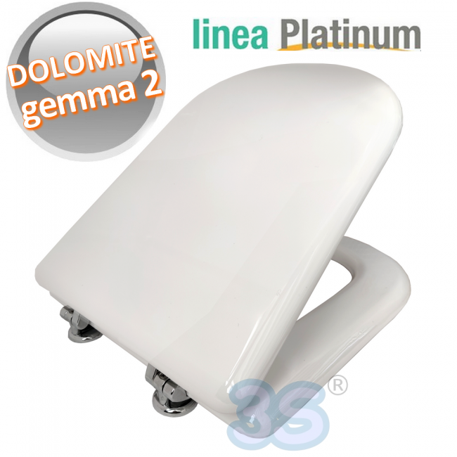 Abattant de toilettes GEMMA 2 Céramique Dolomite - Gamme ACB Ercos Platinum