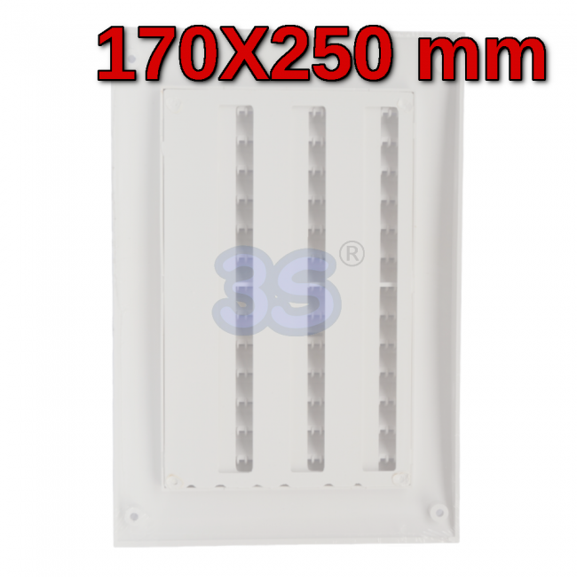 Grille pliante rectangulaire 17x25 cm en ABS blanc