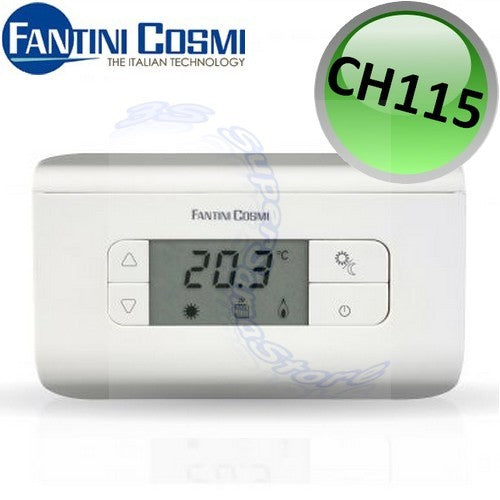 CH115 - White Digital Room Thermostat - Fantini Cosmi