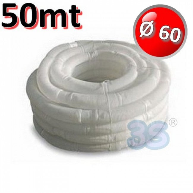 Rouleau de 50 m de tuyau flexible en PPS de Ø 60 mm pour gaz de combustion de chaudière à condensation