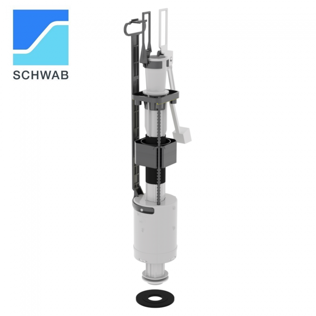 SCHWAB - Robinet de chasse d'eau à double bouton pour réservoir intégré 199