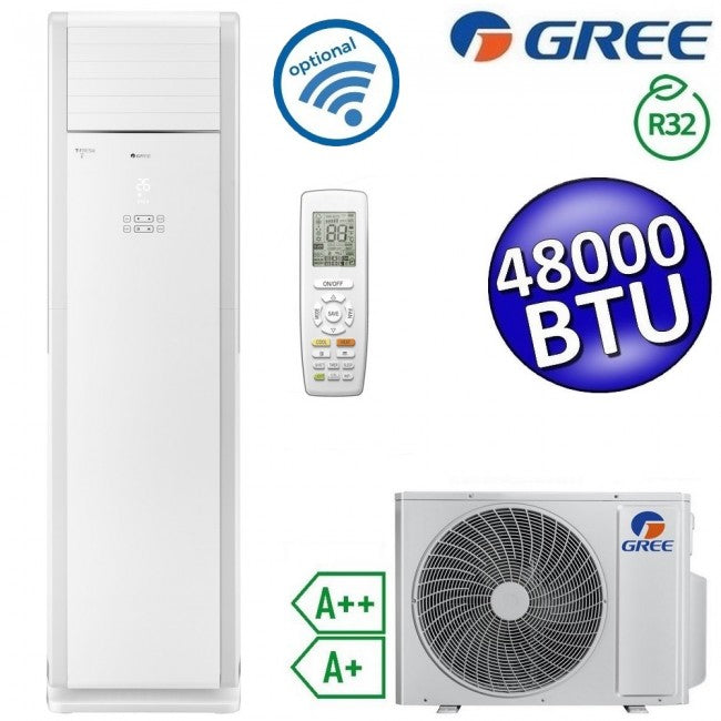 Climatiseur sur pied 48 000 BTU 230 V à une face avec télécommande - GVH48ALXH