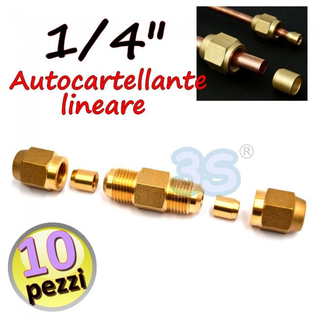 Manchon de joint auto-obturant pour raccord linéaire 1/4 - 10 pièces