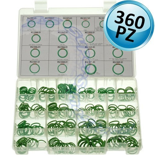 GREEN HNBR O-Ring Kit for A/C Systems - 360 PCS