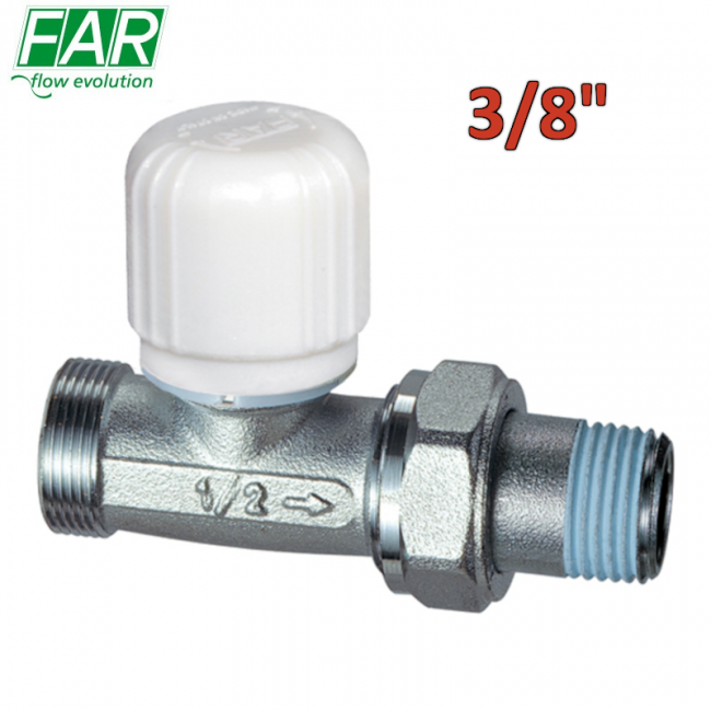 1630 - Vanne thermostatique 3/8'', droite, raccord cuivre ou multicouche - FAR