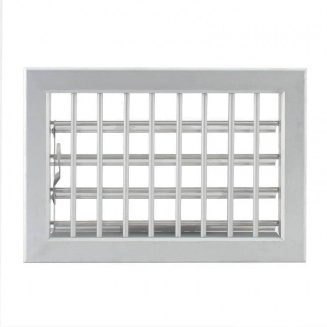 Ventilation Grille 22x15cm ALUMINIUM 100mm Diameter with Chimney Adapter