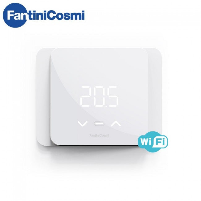 C800WIFIR - RECTANGULAR LED Chronothermostat with batteries, smart functions, and Wi-Fi connection