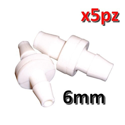 Clapet anti-retour de 6 mm pour pompe à condensats en tuyau vinyle (lot de 5)