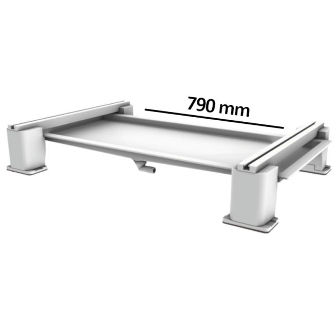 Kit A.G.S. 790 x 548 mm, support de sol de 158 mm de hauteur pour unité de climatisation extérieure avec bac de récupération des condensats