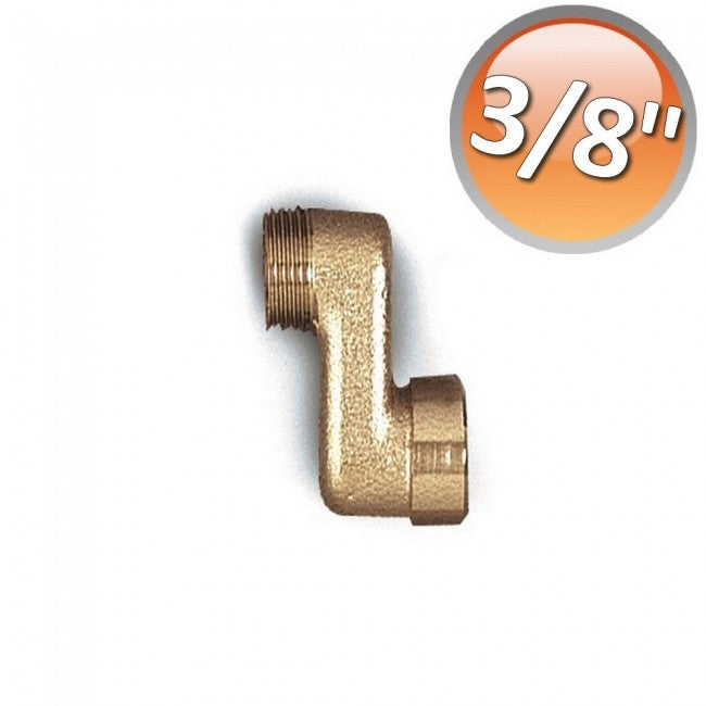 Raccord de radiateur excentrique en laiton nickelé, raccords MF 3/8", déport de 30 mm