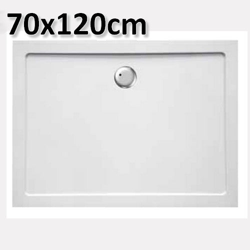 Receveur de douche rectangulaire en acrylique 70 x 120 cm - ultra plat, épaisseur 3,5 cm