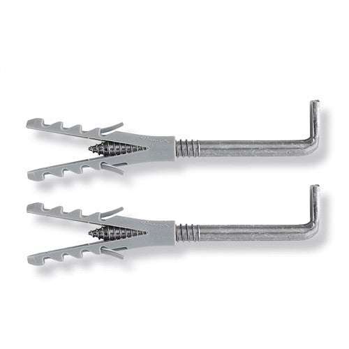 Paire de supports de grappin ELLE 8x65, cheville Ø 8 (mm) pour chauffe-eau