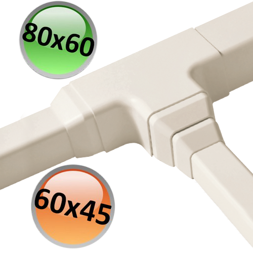 Réduction 60x45 - 80x60 - pour conduit - 1 pièce