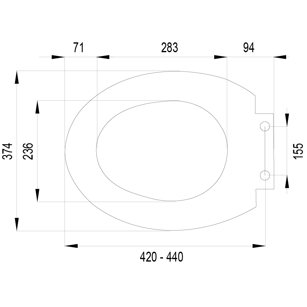Abattant de toilette universel à fermeture amortie STAR SCHWAB, compatible avec les toilettes murales, sur pied ou suspendues.