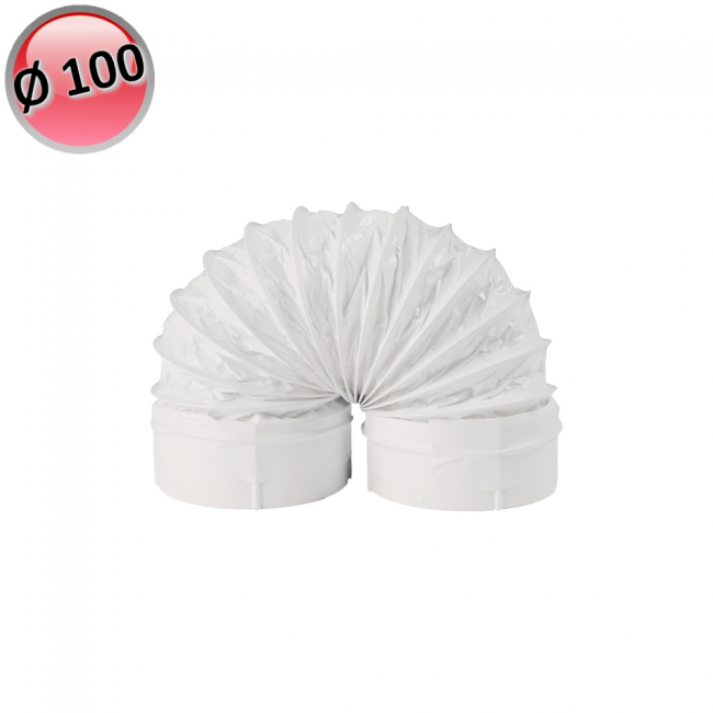 Manchon de jonction flexible pour tuyau Ø 100 mm, longueur 500 mm - Hotte de cuisine VMC