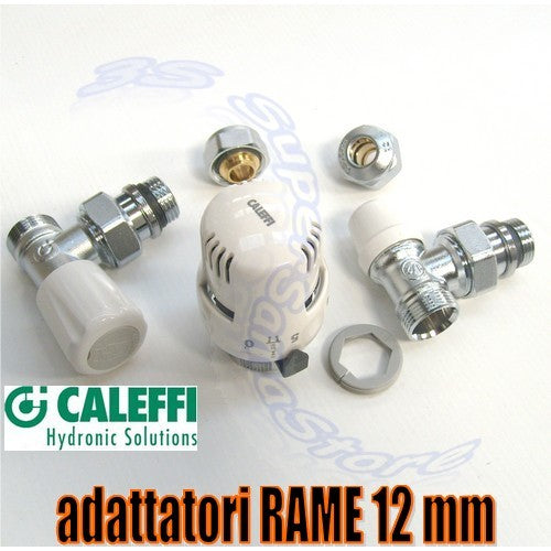 Kit cuivre Caleffi D.12 avec tête thermostatique