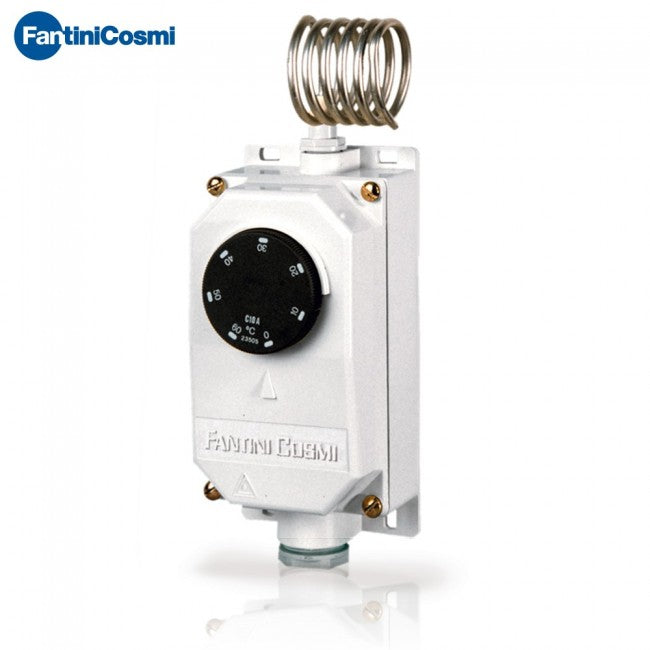 C10C2Y - Thermostat for industrial environments with coiled capillary, in a waterproof casing