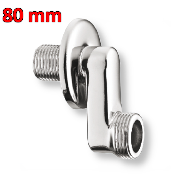 Poignée excentrique longue 80 mm - 1/2'' x 3/4'' M-M chromée pour mitigeur mural
