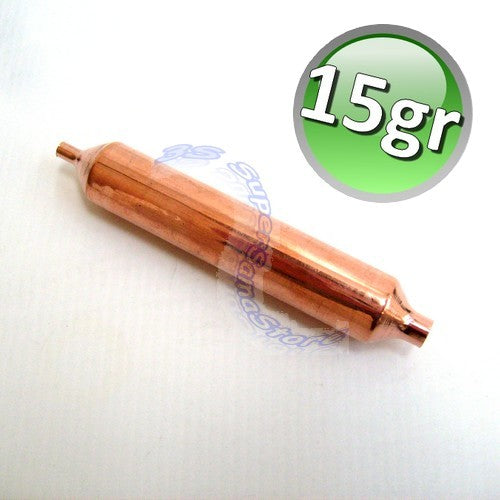 Filtre déshydrateur en cuivre de masse moléculaire 15 g - pour circuits frigorifiques