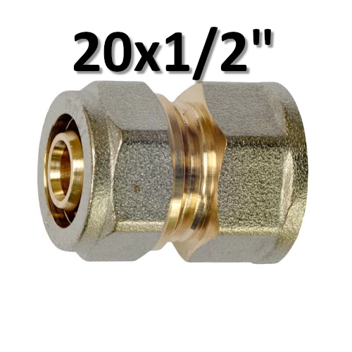 Raccord droit fileté femelle 20 x 1/2'' à visser multicouche