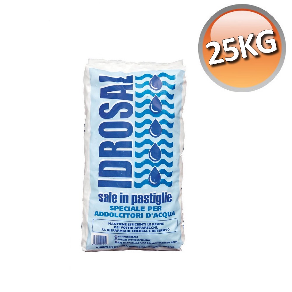 Comprimés de sel pour adoucisseurs et purificateurs d'eau - 25 kg de sels