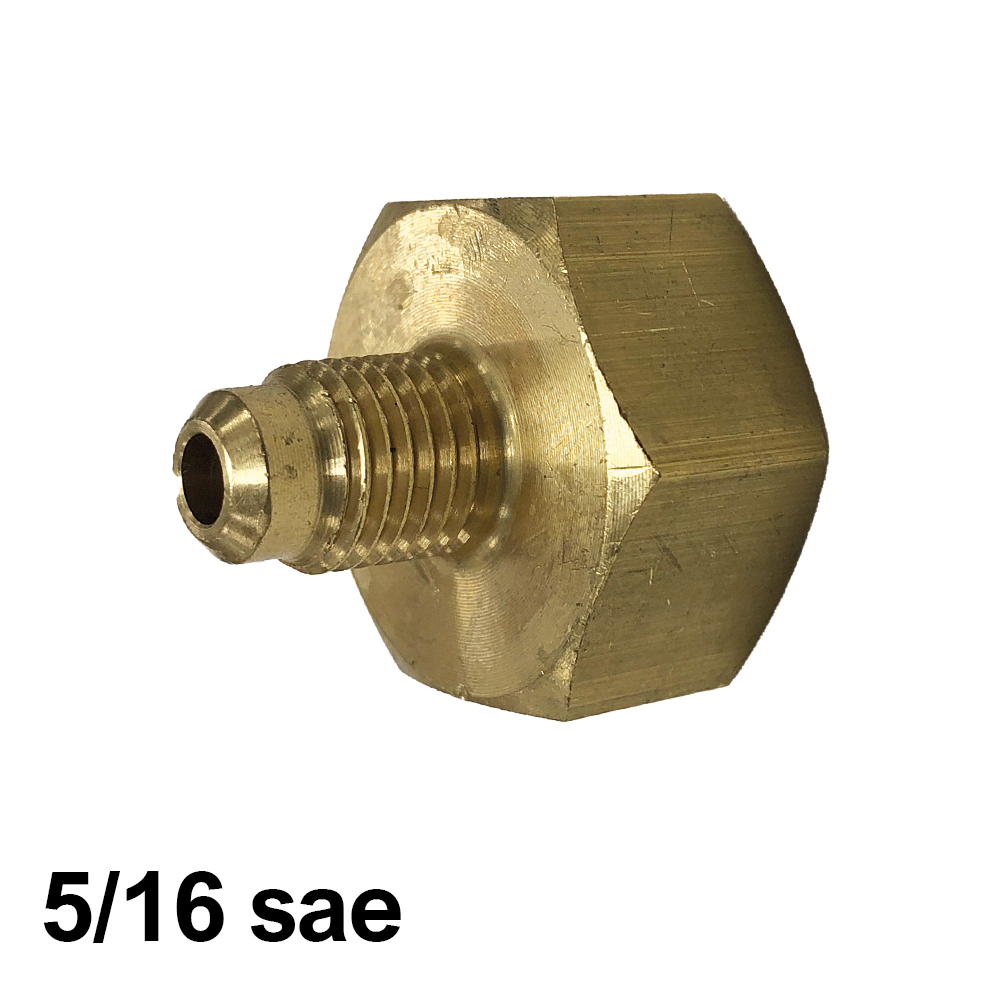 Reducing adapter for refrigerant gas cylinder - 5/16'' SAE outlet