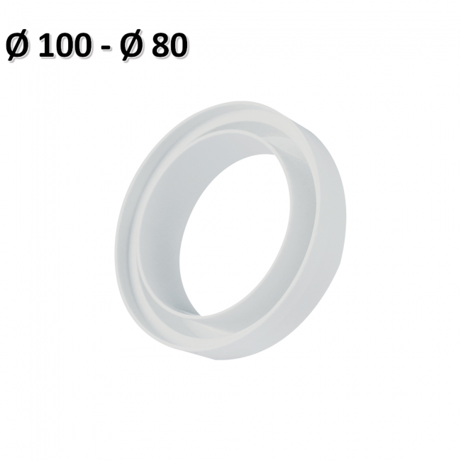 Réducteur Ø 100 x Ø 80 mm pour conduit d'air en plastique de hotte de cuisine VMC