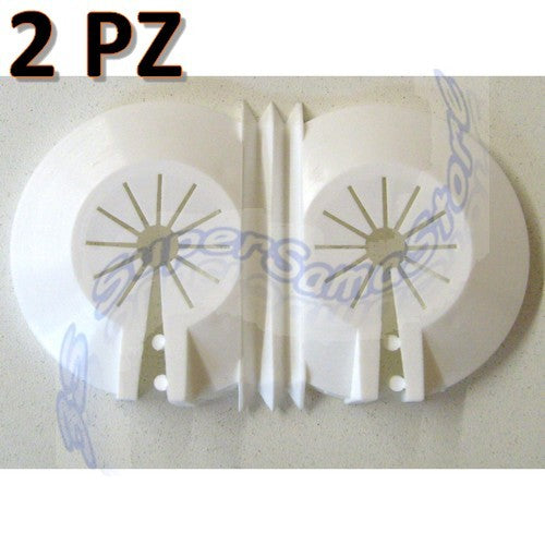 Rosace d'ouverture blanche universelle pour ailettes monotubes - PAIRE