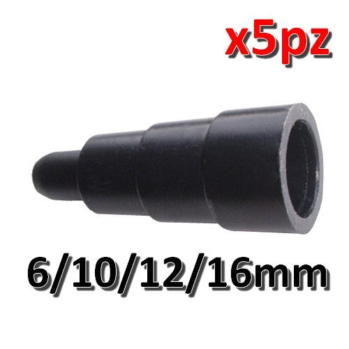 Raccord droit gradué de 6/10/12 à 16 mm pour tuyau en vinyle - lot de 5