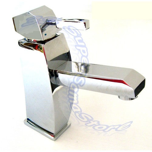 Mitigeur de lavabo incurvé avec levier carré