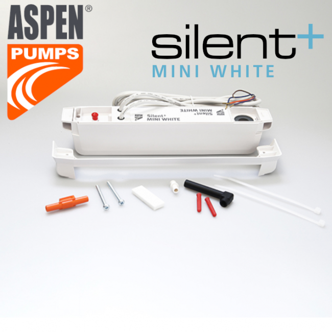 Pompe d'évacuation des condensats de climatisation Silent+ MINI WHITE - Aspen Pumps - Installation sous système split