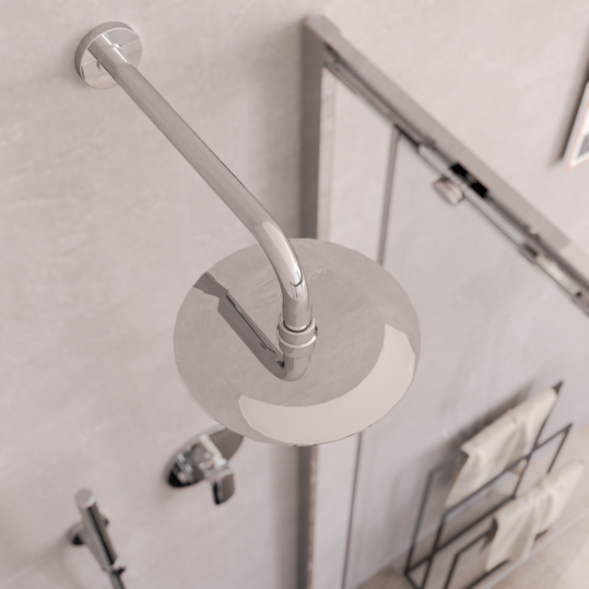 Bras de douche rond incurvé de luxe - Longueur 285 mm - Ponsi